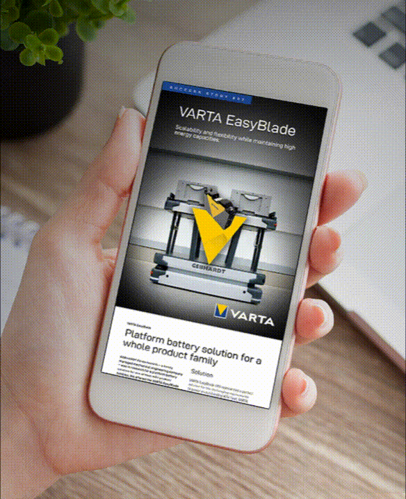 VARTA EasyBlade and GEBHARDT Fördertechnik